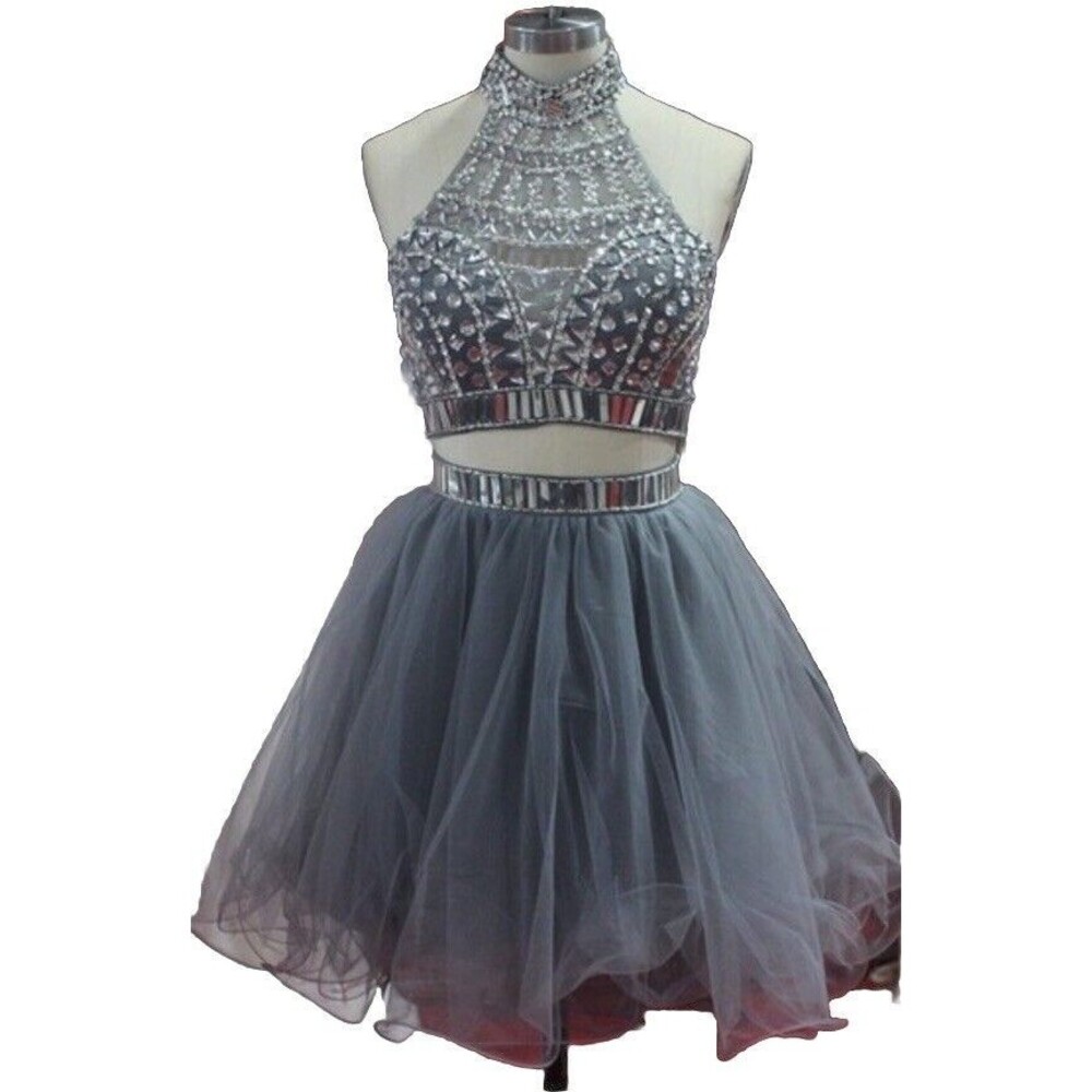 Rachel Allen Gunmetal Prom Dress Size 2